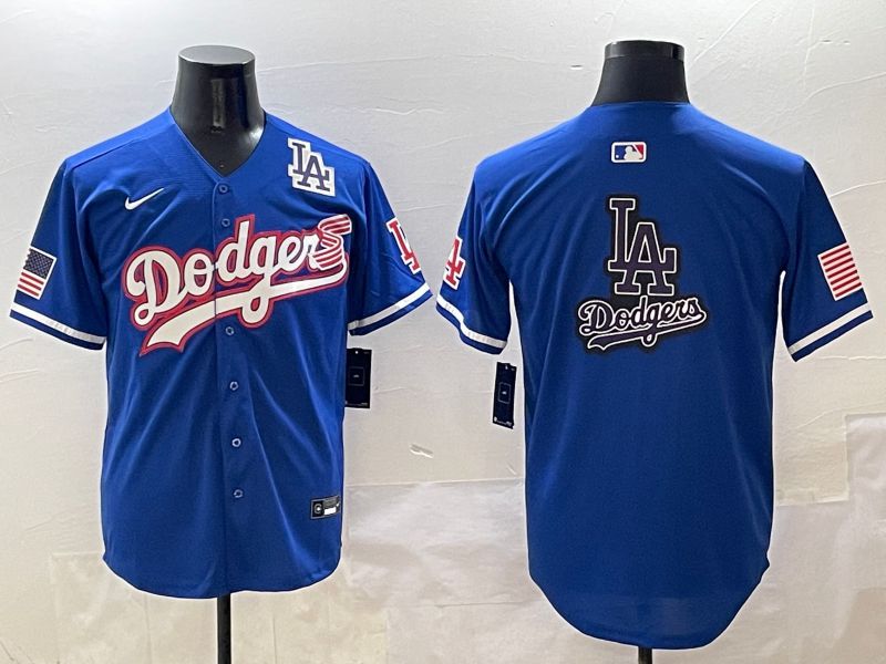 Men Los Angeles Dodgers Blank Blue Second generation Joint Name Nike 2025 MLB Jersey style 27->los angeles dodgers->MLB Jersey